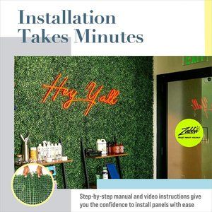 Indoor Outdoor Greenery Backdrop - 12 Pcs 20”x20”